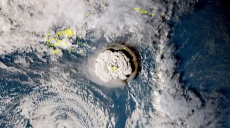 Estações meteorológicas no Acre captam erupção de vulcão em Tonga