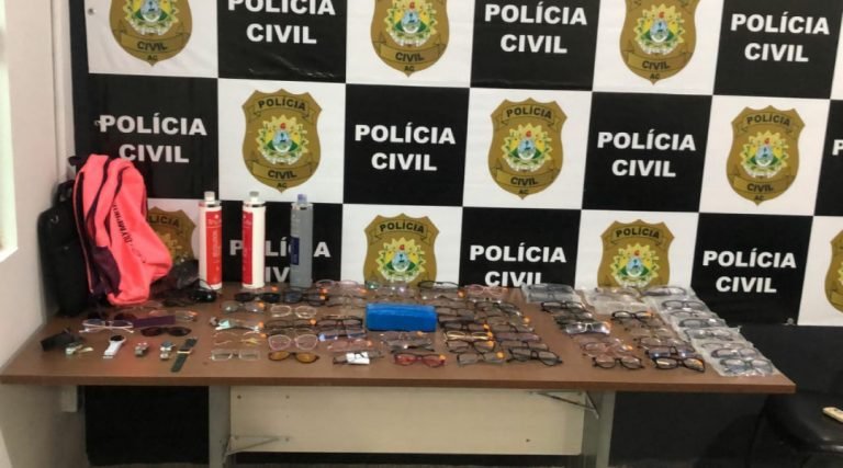 Polícia Civil apreende um quilo de maconha e recupera 78 armações de óculos em Cruzeiro do Sul