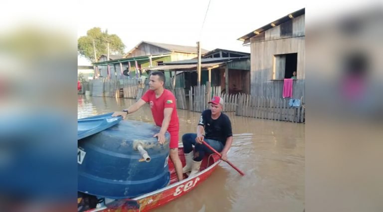 Nível do rio Iaco ultrapassa cota de transbordo e famílias continuam sendo afetadas em Sena