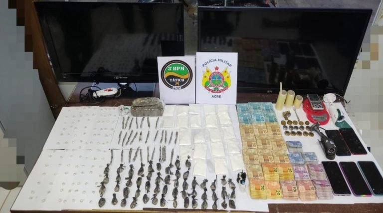 Após denúncia, polícia apreende quase R$ 20 mil com quadrilha suspeita de tráfico de drogas em Rio Branco