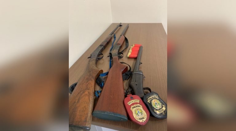 Polícia Civil apreende três armas de fogo na zona rural de Capixaba