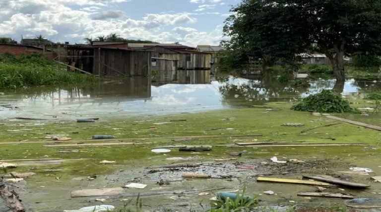 Em Sena Madureira, Rio Iaco apresenta vazante e famílias aguardam em abrigo retorno para casa￼