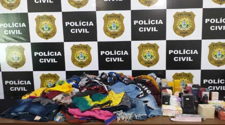 Material furtado em loja de confecções é apreendido pela Polícia Civil em Cruzeiro do Sul