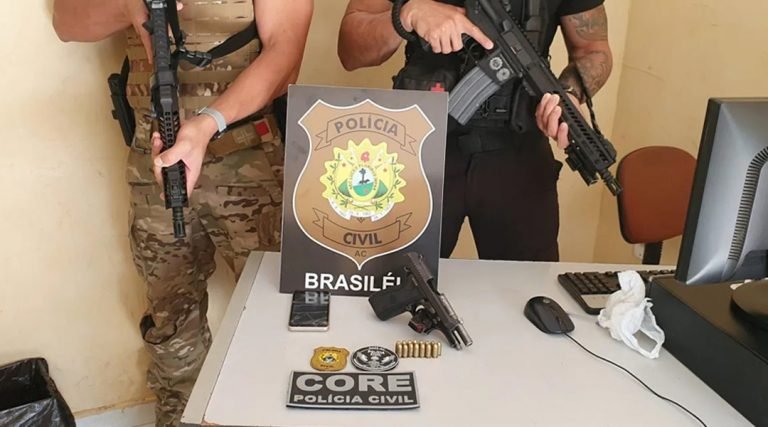 Polícia Civil  apreendem menor em posse de pistola usada em homicídio de taxista boliviano em Brasileia