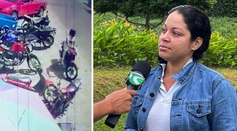 Mulher se confunde e leva moto errada ao sair de estabelecimento comercial no centro de Cruzeiro do Sul