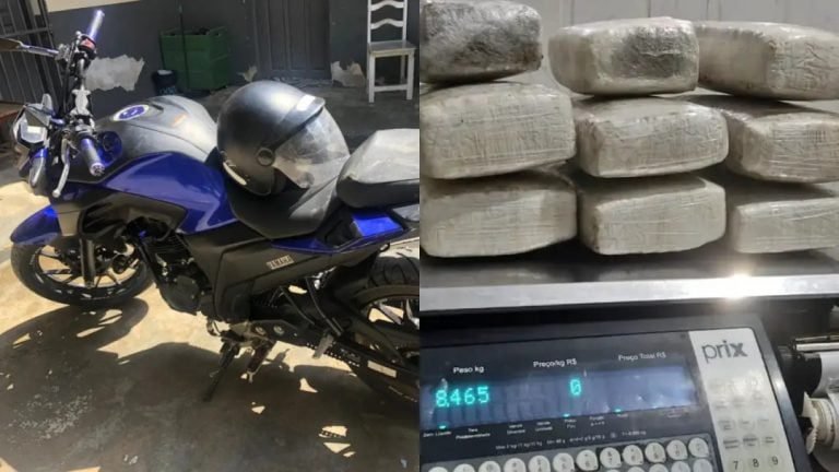 Tarauacá: homem abandona motocicleta e mais de 8 kg de maconha após perseguição na BR-364