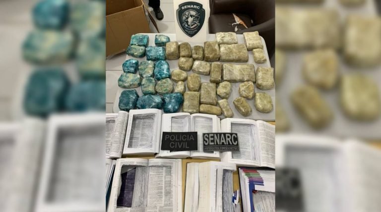 Polícia Civil do Maranhão apreende drogas escondidas em Livros; o carregamento vinha de Rio Branco, Acre