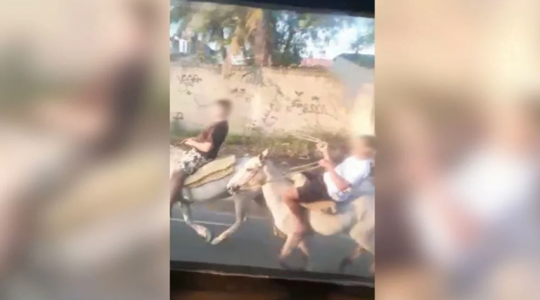 “Velho Oeste”: cavaleiros atacam ônibus e assustam passageiros no RJ
