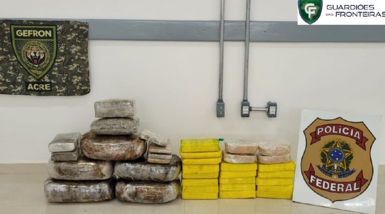 PF e Gefron apreendem quase 39 kg de drogas que seriam encaminhadas para Rio Branco