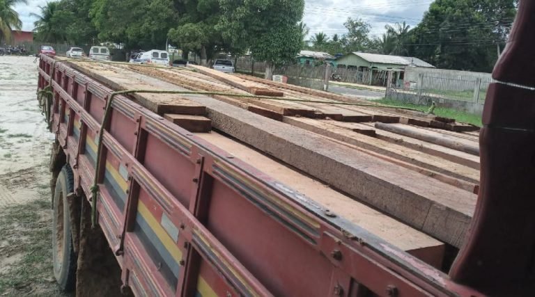 Polícia Militar apreende 7m³ de madeira no ramal do Batoque em Mâncio Lima