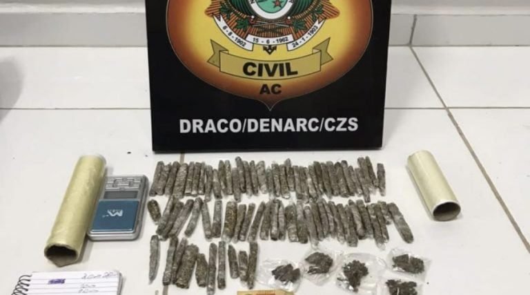 Em Cruzeiro do Sul, jovem de 18 anos é preso suspeito de comercializar drogas dentro de casa