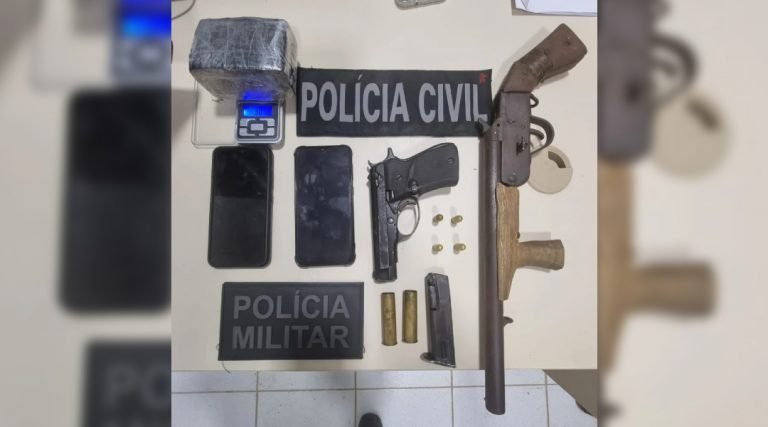 Após denúncia anônima, polícia apreende armas de fogo e evita roubo a caminhonete