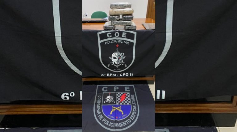 Forças de segurança apreendem mais de 10 KG de entorpecentes no terminal rodoviário de Cruzeiro do Sul