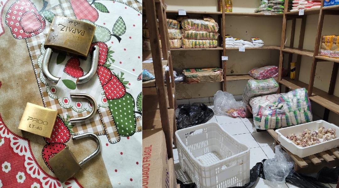 Criminosos quebram cadeados e furtam merenda escolar em Cruzeiro do Sul