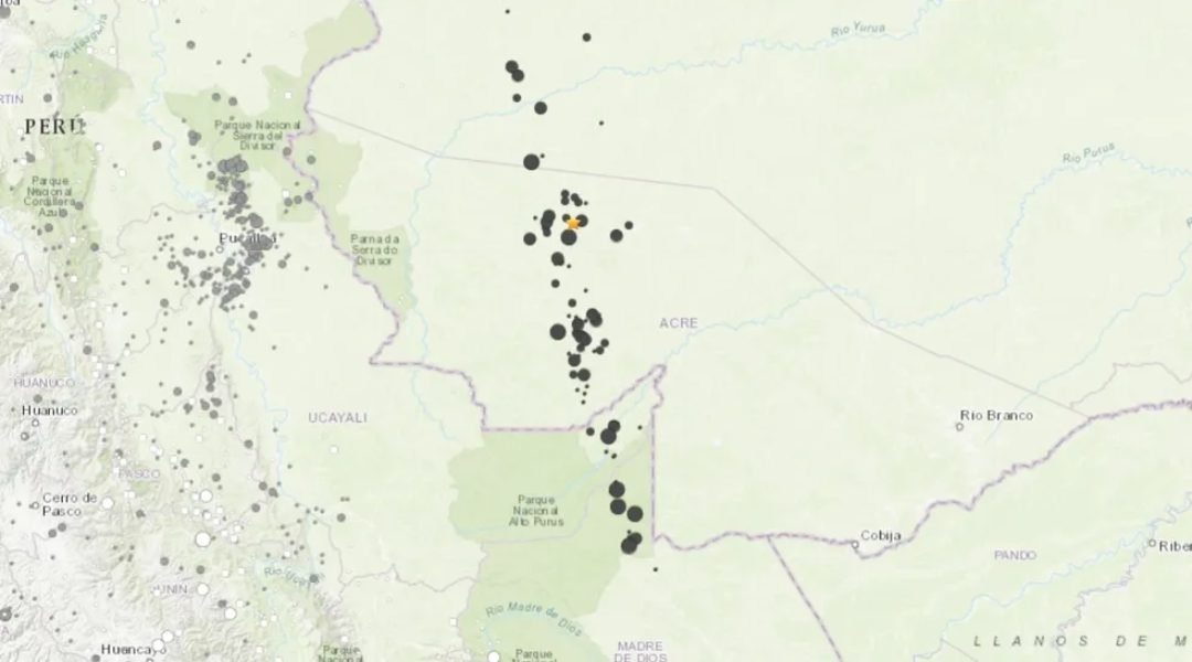 Terremoto de magnitude 4,3 é registrado no município de Tarauacá