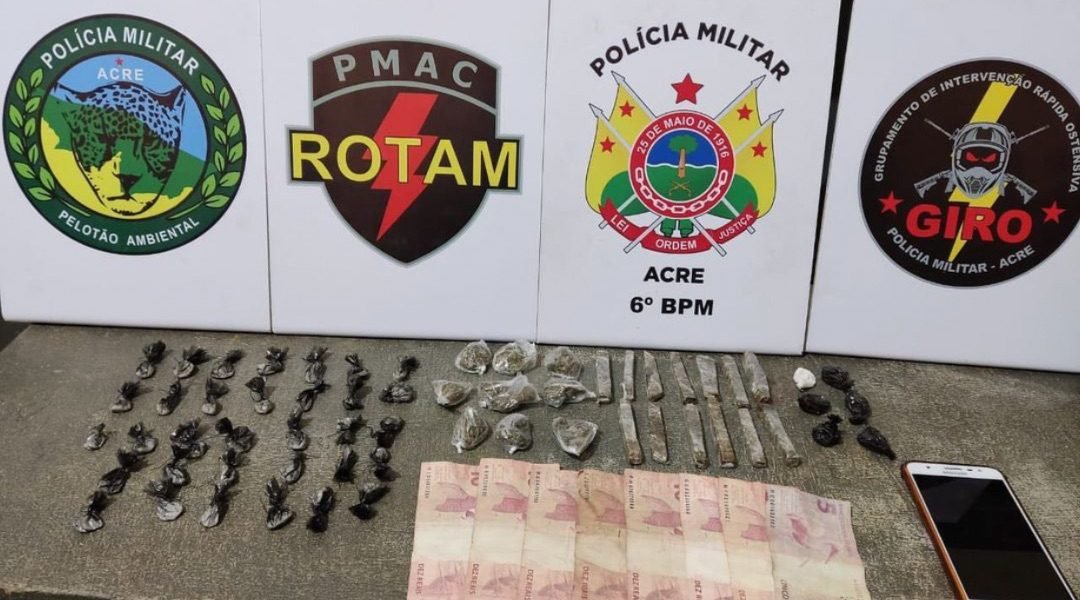 Menor é apreendido em flagrante por tráfico de entorpecentes em Cruzeiro do Sul