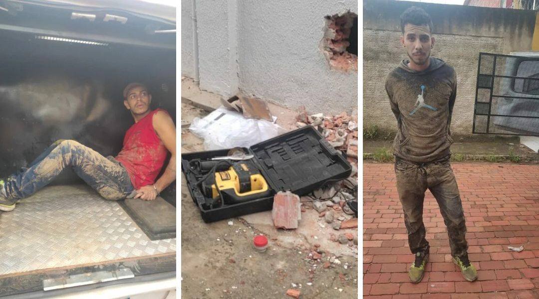 PM prende dois homens em flagrante por tentativa de furto em agência bancária na capital