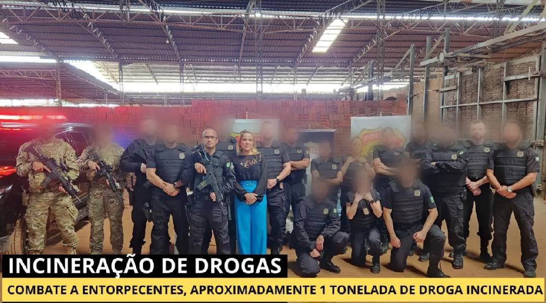PF incinera uma tonelada de drogas apreendidas em últimas operações no Acre