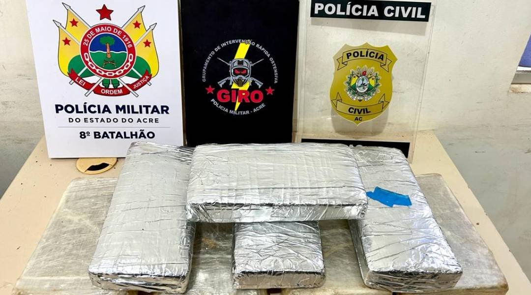 PM apreende mais de 8kg de drogas no interior do Acre