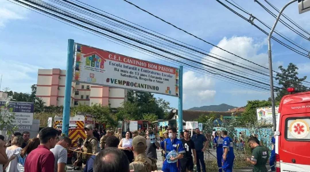 Ao menos quatro crianças morrem em ataque a creche em Blumenau; suspeito é preso