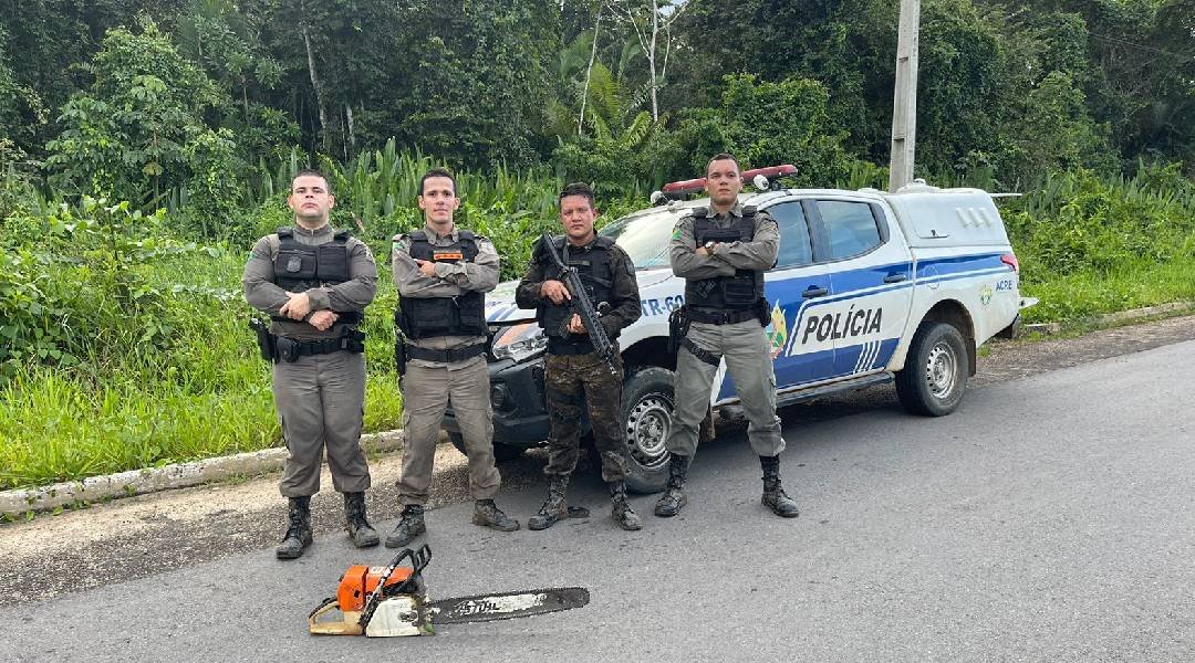 Polícia Militar prende indivíduo por desmatamento ilegal e invasão de propriedade em Cruzeiro do Sul