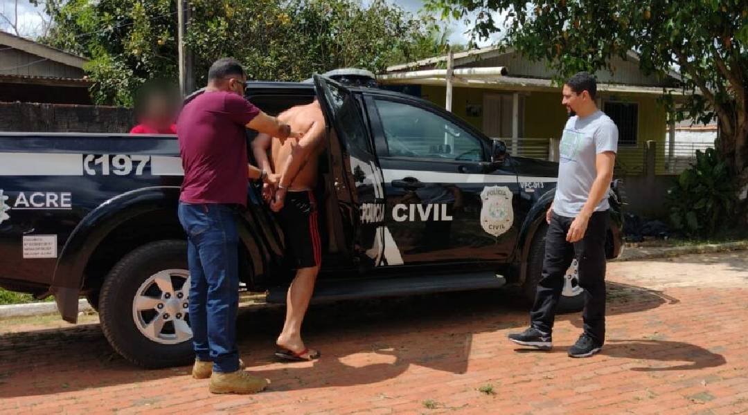 Dois homens foram presos suspeitos de atirar em policial no interior do Acre