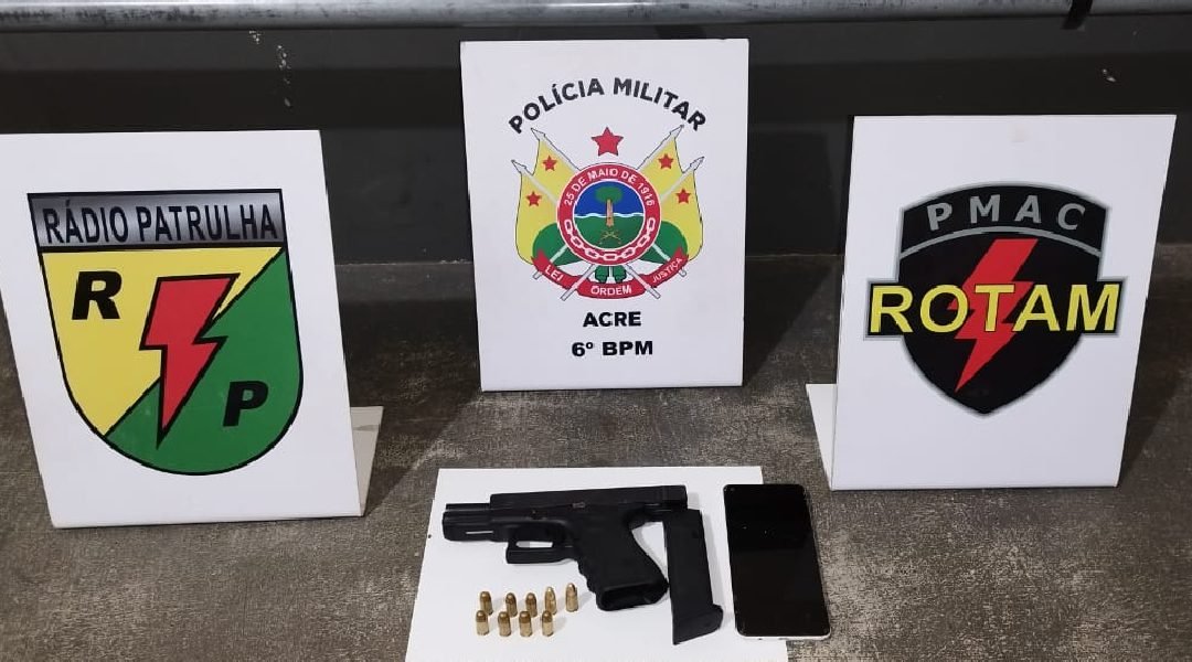 Polícia Militar prende homem em flagrante por porte ilegal de arma de fogo