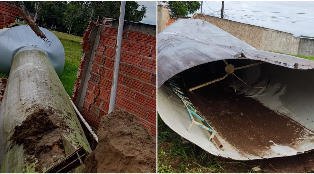 Caixa d’água desaba em bairro de Cruzeiro do Sul e preocupa moradores
