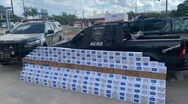 No Acre, homem é preso com mais de mil maços de cigarros contrabandeados