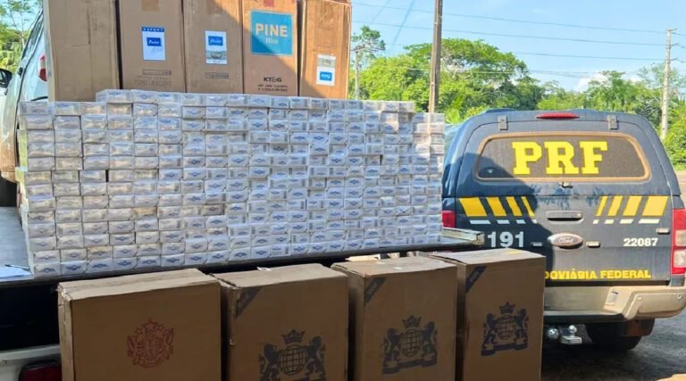 Mais de 12 mil maços de cigarros contrabandeados são apreendidos em rodovia do Acre