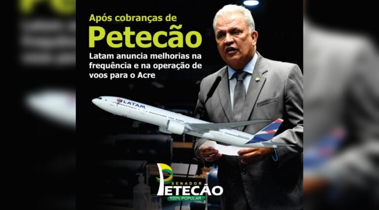 Latam anuncia melhorias na frequência e na operação de voos para o Acre