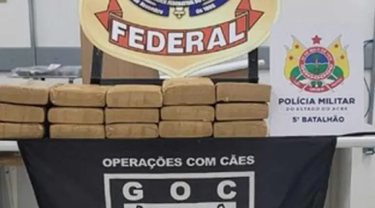 Após denúncia anônima, Polícia Federal apreende 20 quilos de drogas em Brasiléia