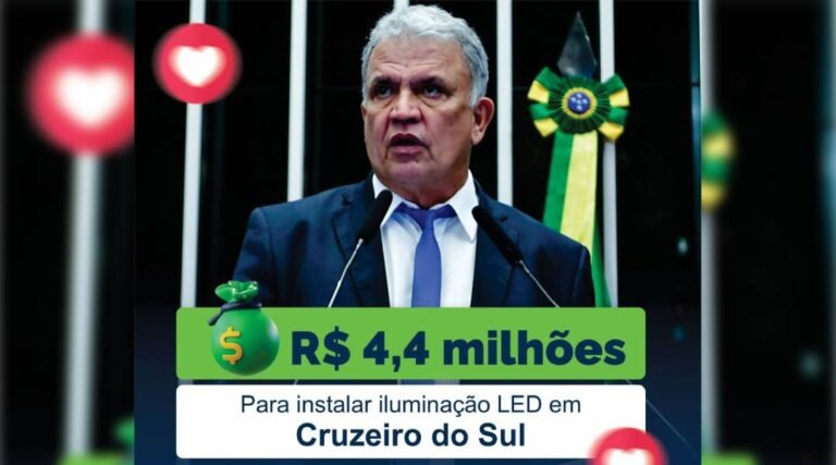 Senador Petecão destina emenda de R$ 4,4 milhões para investir no futuro de Cruzeiro do Sul