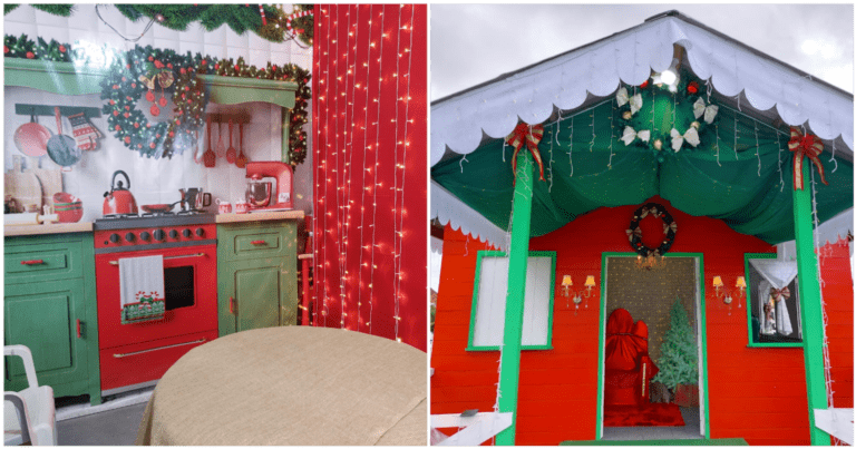 Com cerca de 17 mil reais investidos, Casinha do Papai Noel ganha forma para o acender das luzes na próxima quinta-feira