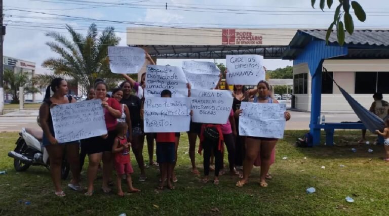 Familiares de presos protestam por melhores condições no Presídio Manoel Nery da Silva