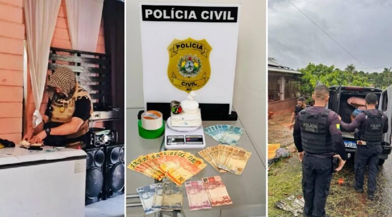 Ao cumprir mandado de prisão, Polícia Civil encontra variedade de entorpecentes com traficante em Cruzeiro do Sul