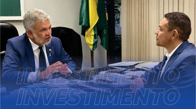 Senador Sérgio Petecão recebe prefeito Jerry Correia para discutir investimentos para Assis Brasil