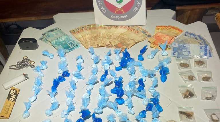 Em Porto Acre Polícia Militar aprende entorpecentes