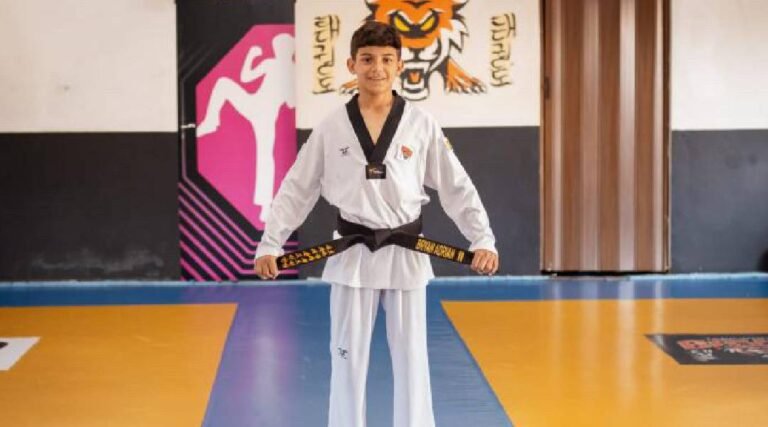 Do Acre, lutador de 12 anos chega ao RJ para competir no Grand Slam de Taekwondo