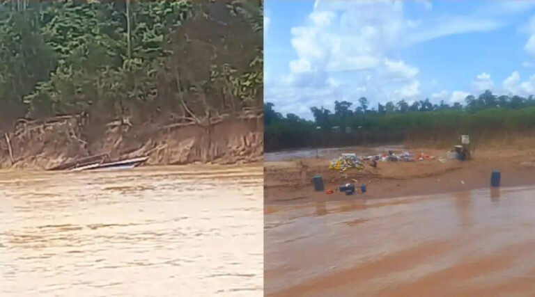 Embarcação afunda no Rio Juruá: tripulantes escapam ilesos