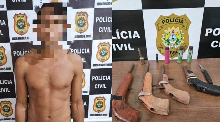 Policia Civil através do Núcleo Nepatri, prende indivíduo por porte ilegal de arma de fogo no bairro Cohab