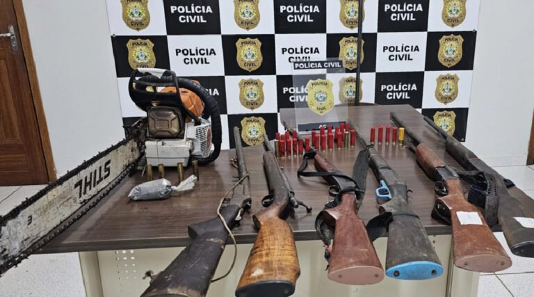 Polícia Civil do Acre apreende seis armas e combate crimes em operação no interior