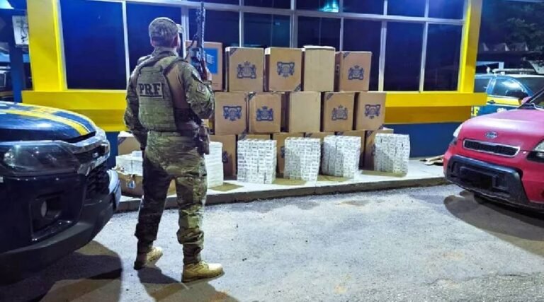 PRF apreende 13 mil maços de cigarros contrabandeados em Senador Guiomard
