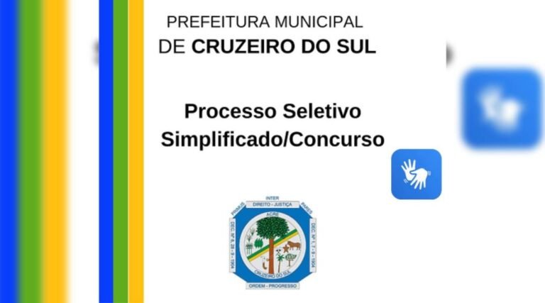 Prefeitura de Cruzeiro do Sul abre processo seletivo para cadastro reserva da saúde com salários de mais de R$ 11 mil 