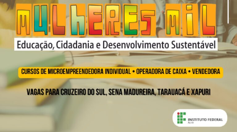 Cruzeiro do Sul e outros três municípios oferecem vagas nos cursos do programa Mulheres Mil