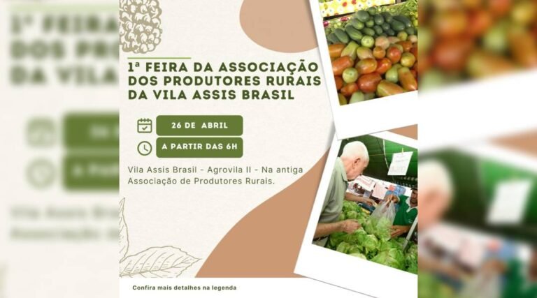 Vila Assis Brasil realiza 1ª Feira da Associação dos Produtores Rurais no dia 26 de abril