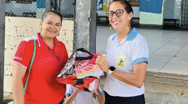 Escola de Cruzeiro do Sul arrecada tênis para alunos participarem dos jogos escolares