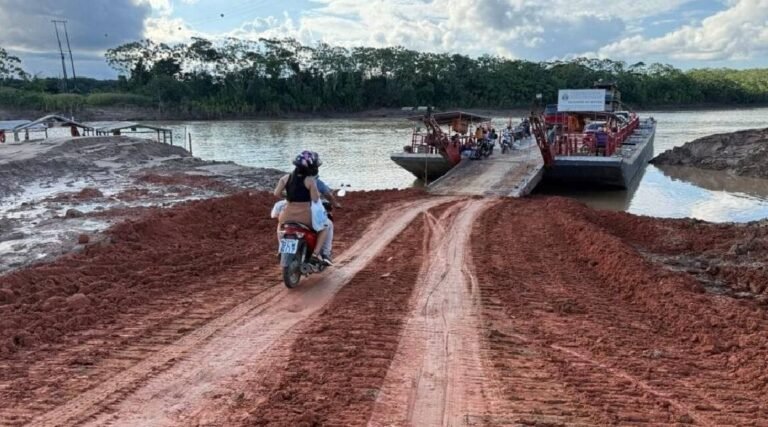 Enquanto ponte não fica pronta, DNIT realizará melhorias com pedra na travessia entre Cruzeiro do Sul e Rodrigues Alves