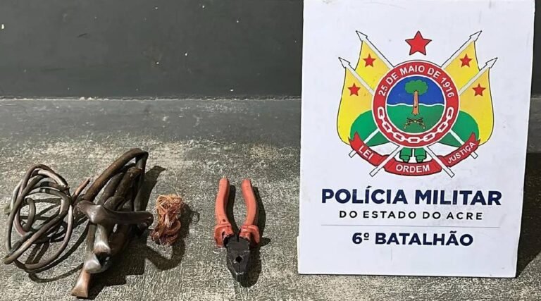 Polícia Militar prende suspeito de furtar fios de cobre de igreja em Cruzeiro do Sul