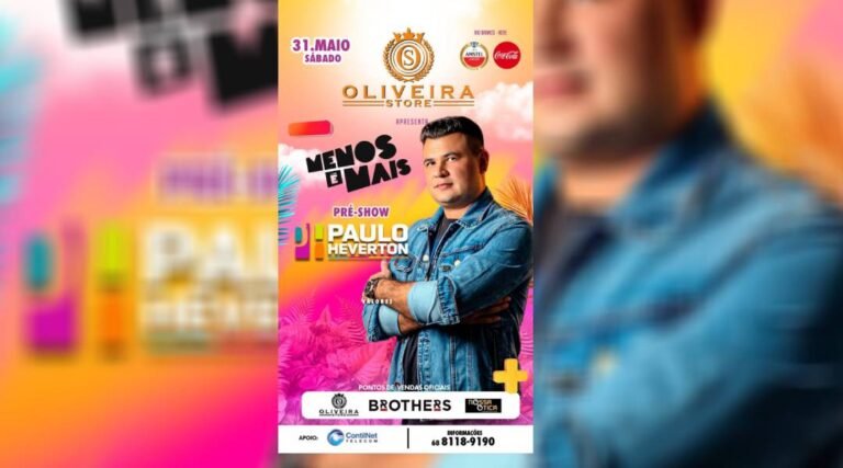 Paulo Heverton Confirmado como Abertura do Show do Grupo Menos é Mais no Acre